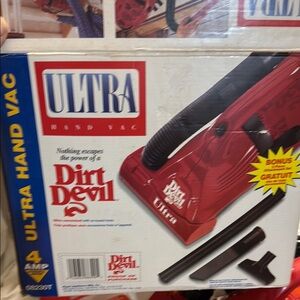 VINTAGE 1997 Dirt Devil Ultra Hand Vac in Red NEVER USED